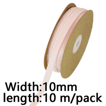 10 Meter 10mm Velvet Ribbons (10.9 Yard, 1cm/0.4"), Single Faced Finished Edge