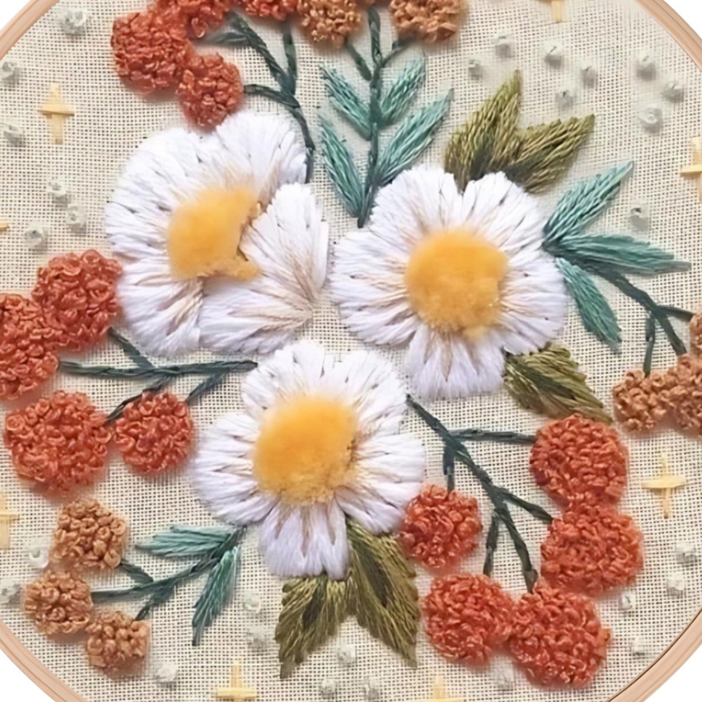 Moderne 3D -Blumenstickerei Set 1