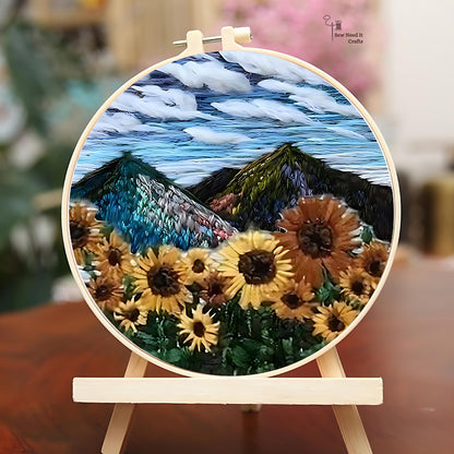 DIY Scenery Flower Embroidery Kit Set 6