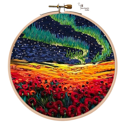 DIY Scenery Flower Embroidery Kit Set 4