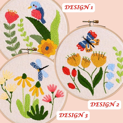 Vögel Schmetterling Punch Nadel DIY Anfänger Kits