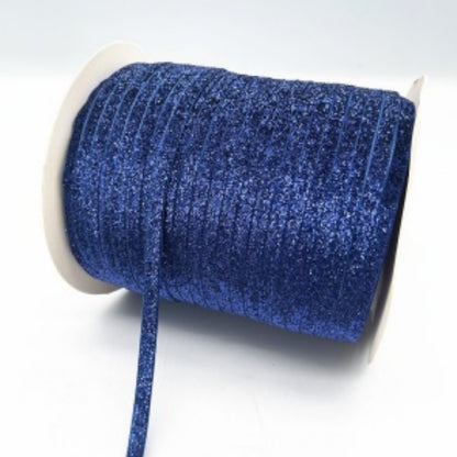 Glitter Velvet Ribbons 5 Yards / 4.5 Meters - 6 mm / 1/4" Single Sided Finished Edges