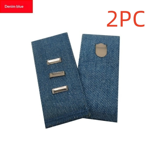 Blue hook and bar denim jeans waist extender, pack of 2