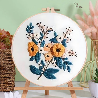 Moderne 3D -Blumenstickerei Set 1