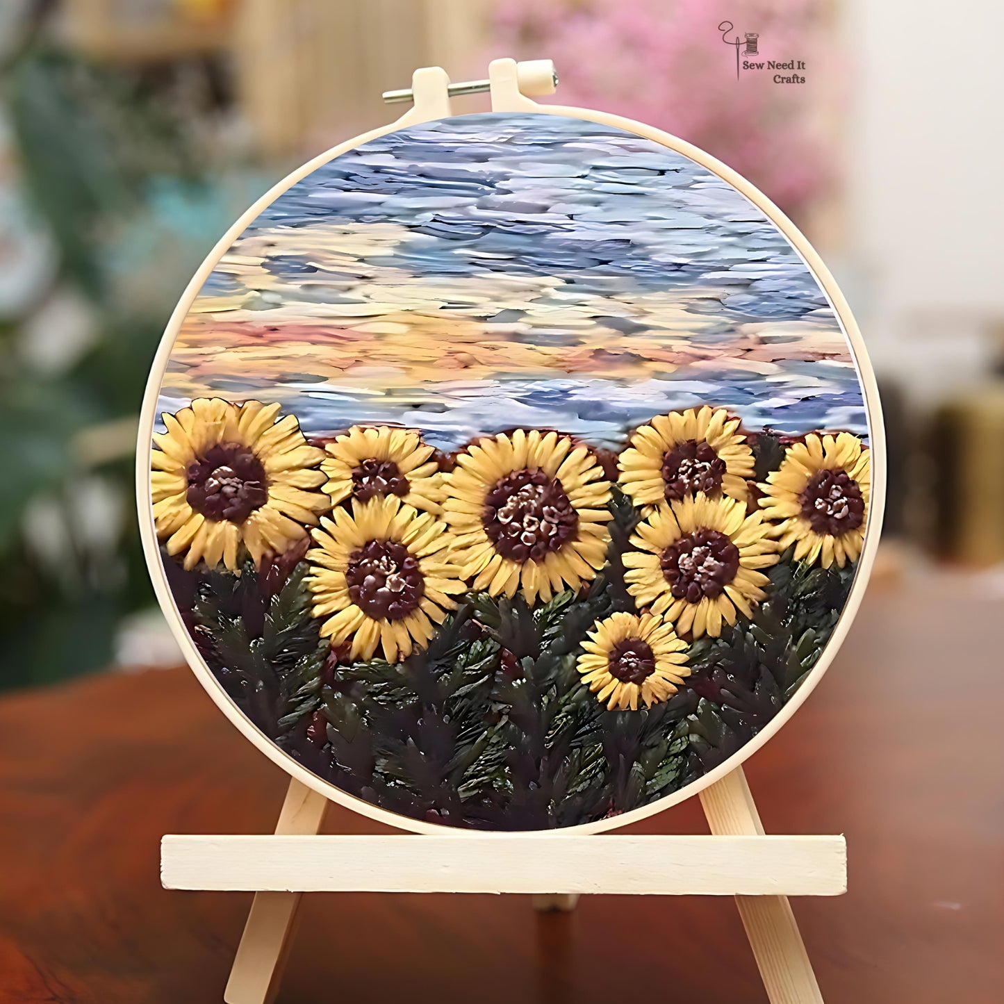 DIY Scenery Flower Embroidery Kit Set 6