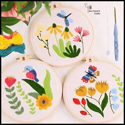 Vögel Schmetterling Punch Nadel DIY Anfänger Kits