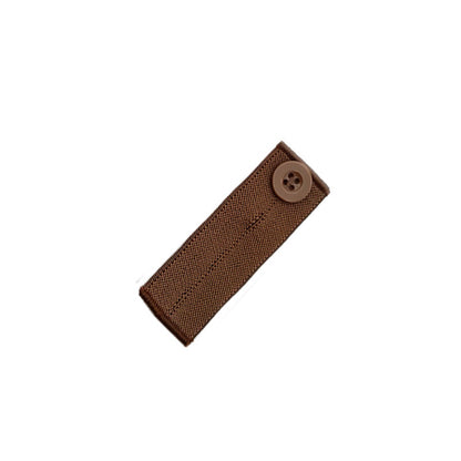 Coffee 3-buttonhole elastic waist extender, single piece