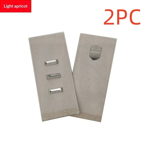 Light Apricot hook and bar cotton waist extender, pack of 2