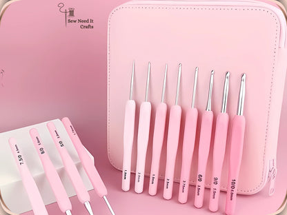 Ergonomic Crochet Hook Set with Case