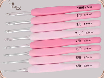 Ergonomic Crochet Hook Set with Case