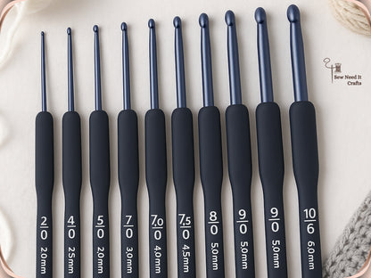9 Pcs Ergonomic Crochet Hook Set