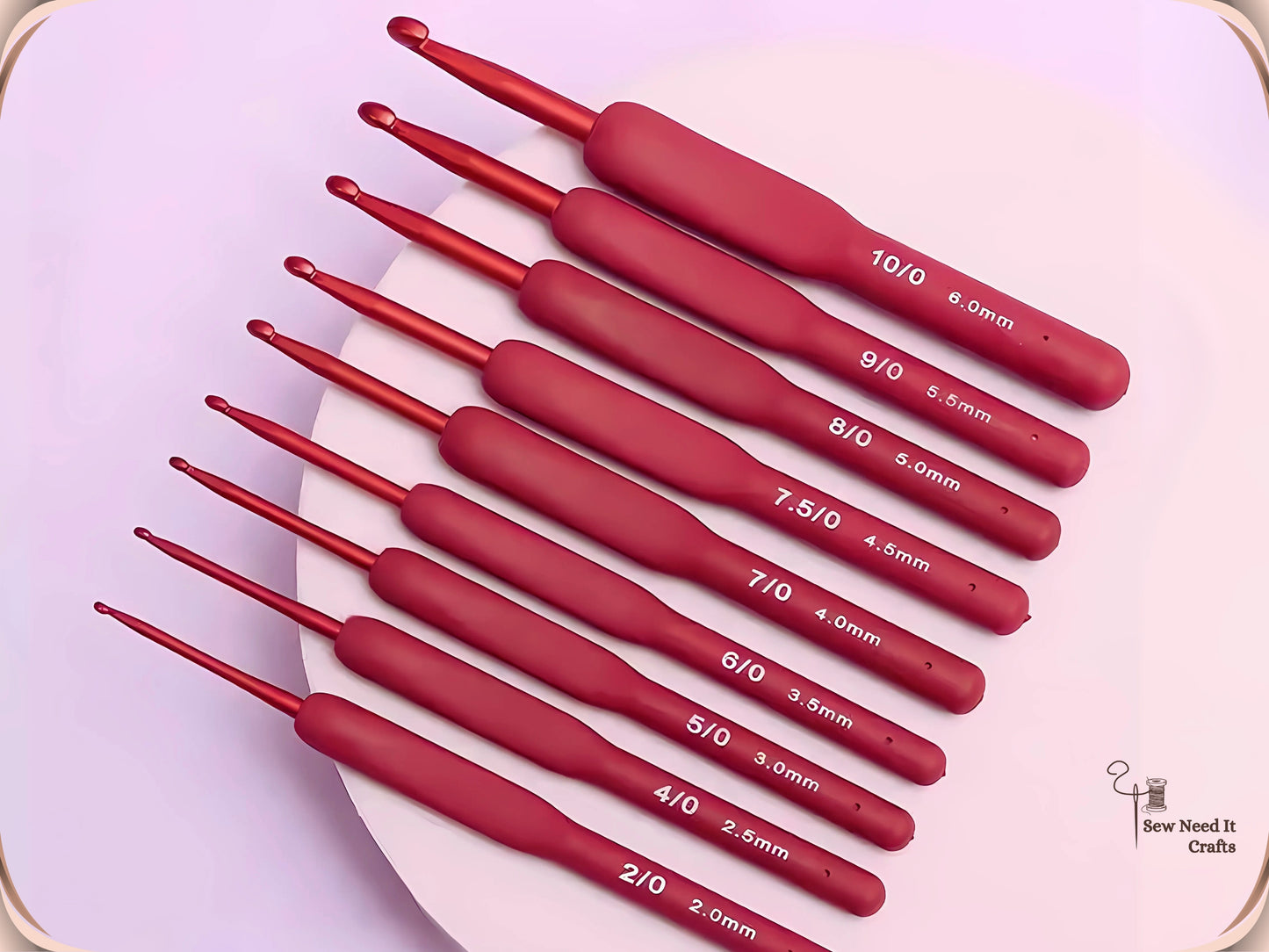 9 Pcs Ergonomic Crochet Hook Set