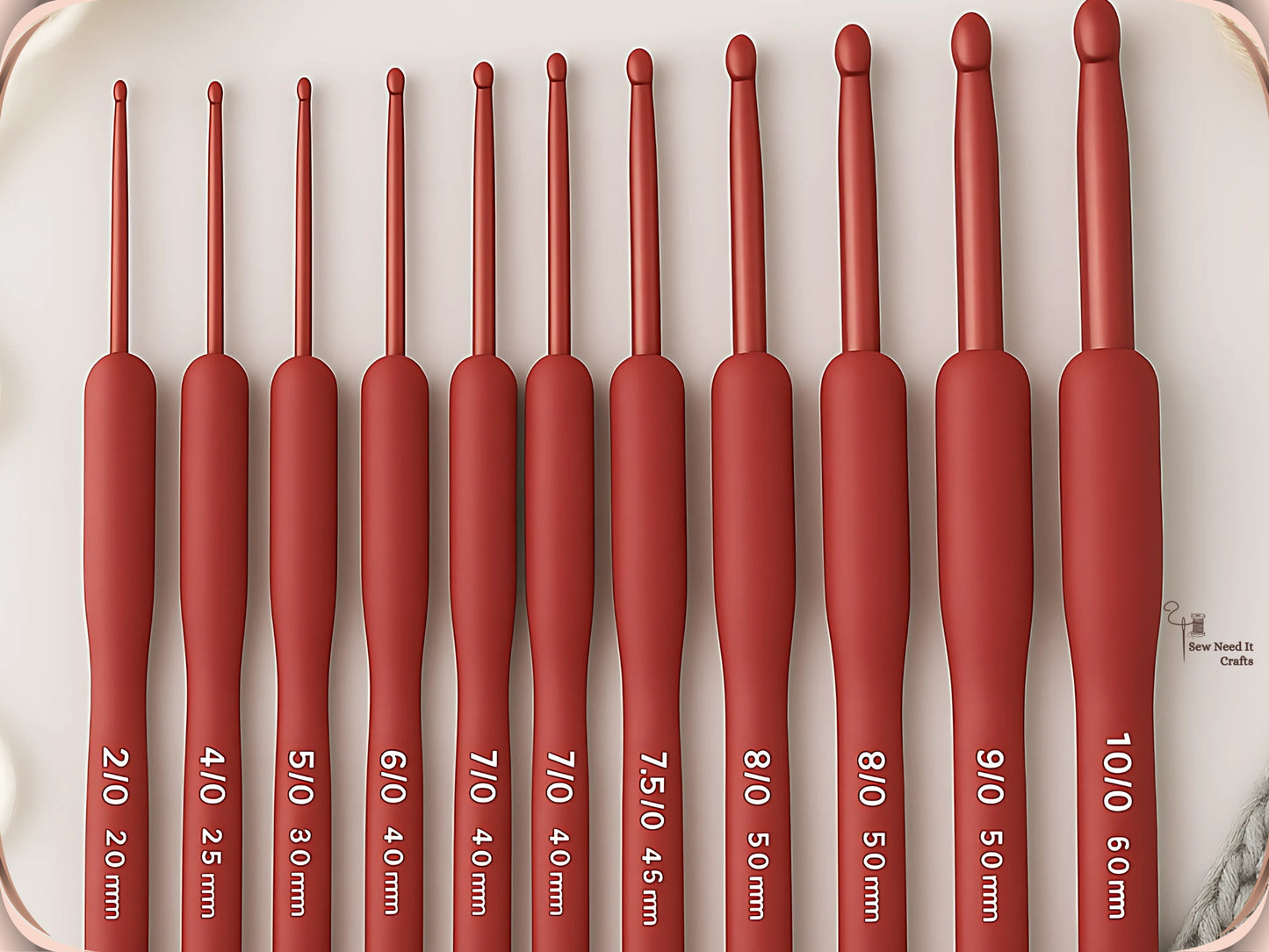 9 Pcs Ergonomic Crochet Hook Set