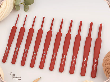 9 Pcs Ergonomic Crochet Hook Set