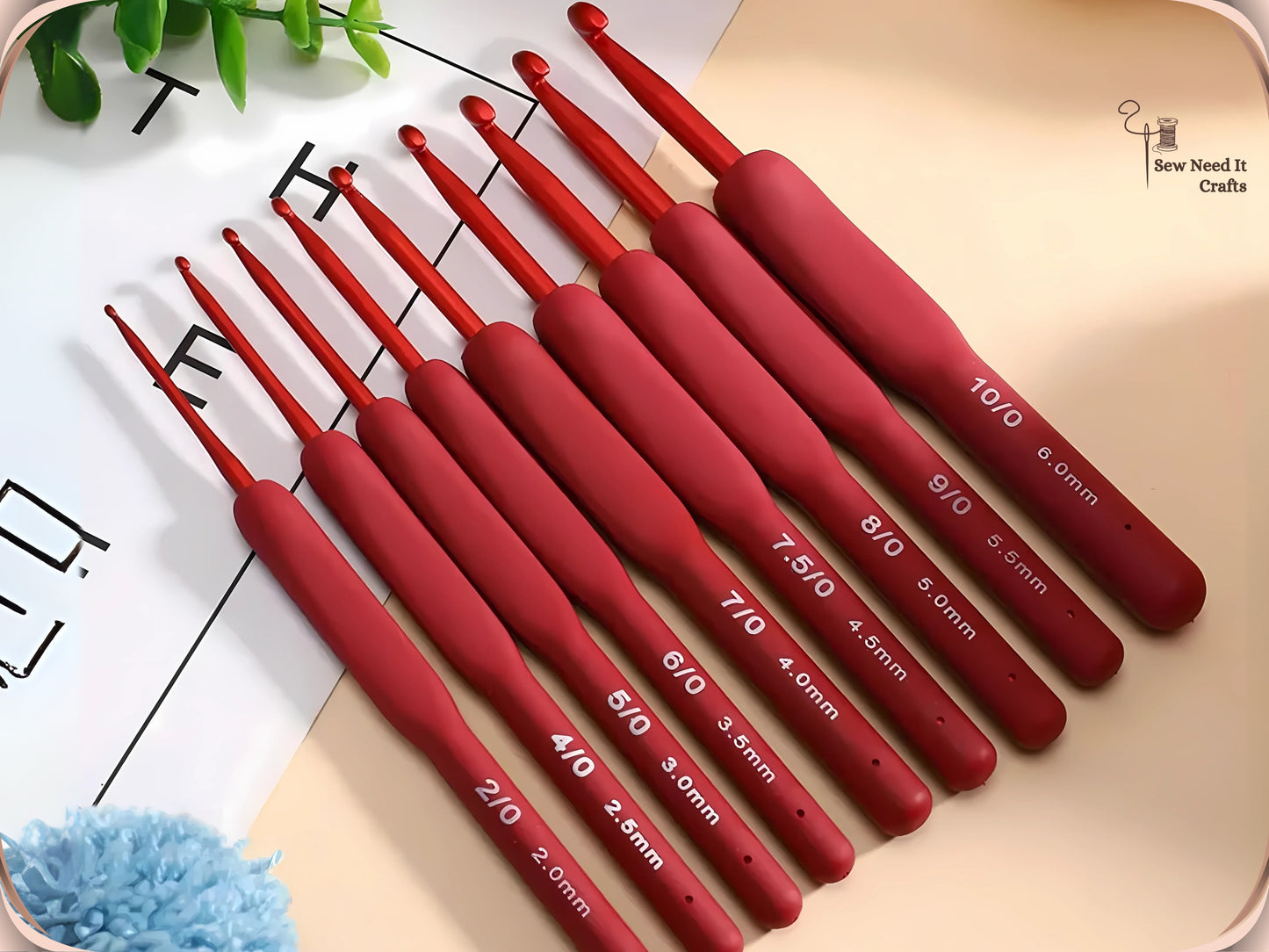 9 Pcs Ergonomic Crochet Hook Set