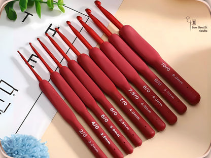 9 Pcs Ergonomic Crochet Hook Set