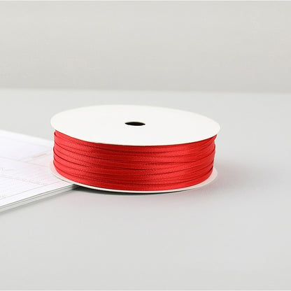 Thin Satin Ribbon 30 Meter 2mm (32 Yards 0.08”) Double Sided