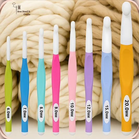 Large Crochet Hooks 6mm–20mm for Chunky Yarn