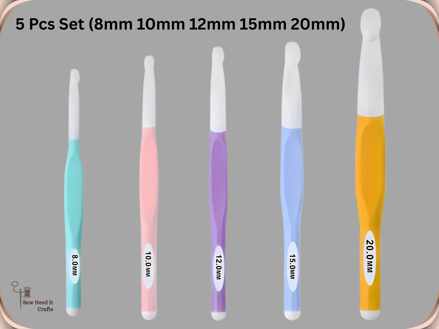 Large Crochet Hooks 6mm–20mm for Chunky Yarn