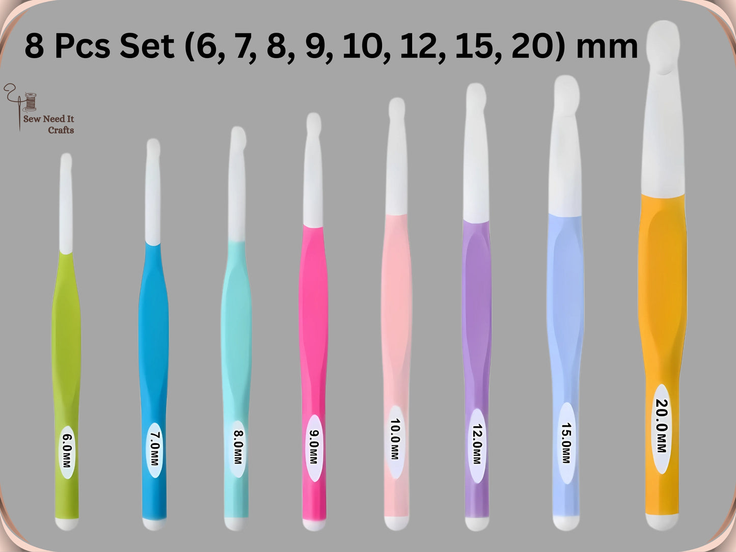 Large Crochet Hooks 6mm–20mm for Chunky Yarn