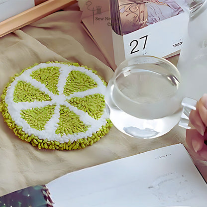Punch Needle Fruit DIY Coaster Set 1