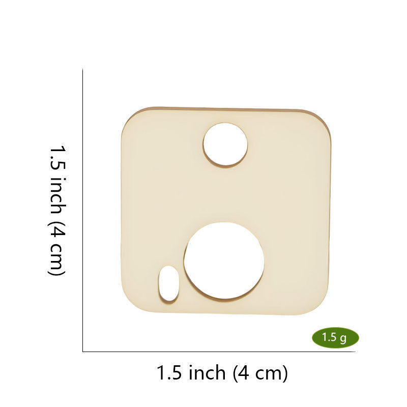 Style C rounded square wooden embroidery floss organizer boards, 50 piece set