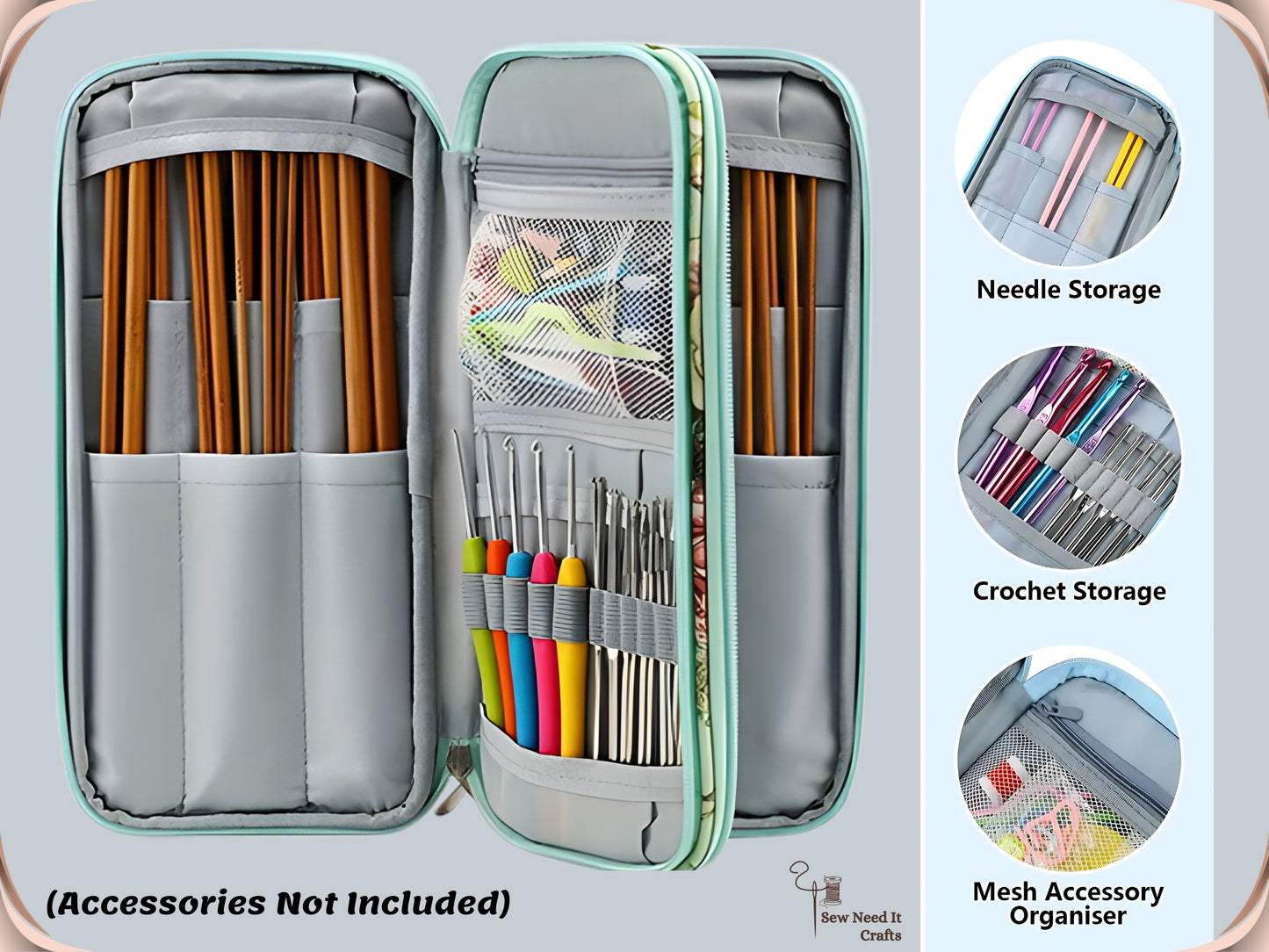Knitting and Crochet Needles & Accessories Organizer and Storage Case