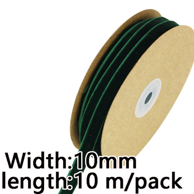 10 Meter 10mm Velvet Ribbons (10.9 Yard, 1cm/0.4"), Single Faced Finished Edge