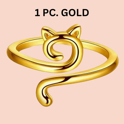 Cat Adjustable Yarn Tension Ring for Crochet & Knitting
