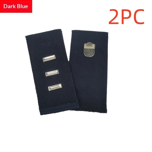 Dark Blue hook and bar cotton waist extender, pack of 2