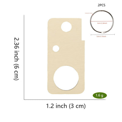 Style D tall rectangle wooden embroidery floss organizer boards, 50 piece set with 2 metal rings