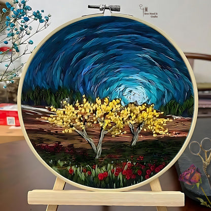 DIY Scenery Flower Embroidery Kit Set 5