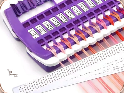 Embroidery Thread Organizer 30/50 Slots with Replaceable Number Cards, Built-In Needle Holder