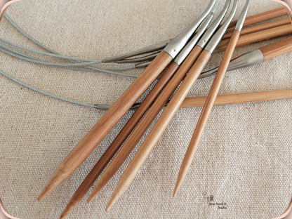 Wood Circular Knitting Needles 80cm 3-10mm, Bamboo Circular Knitting Needles