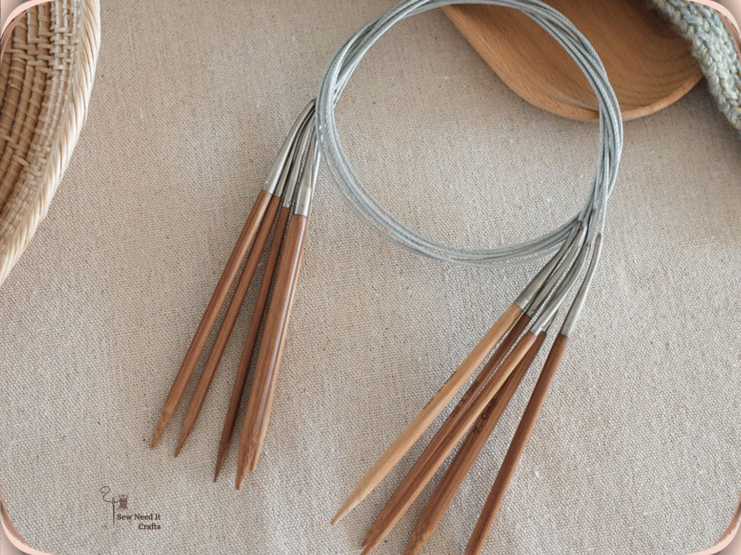 Wood Circular Knitting Needles 80cm 3-10mm, Bamboo Circular Knitting Needles