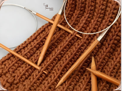 Wood Circular Knitting Needles 80cm 3-10mm, Bamboo Circular Knitting Needles