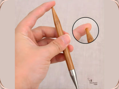 Wood Circular Knitting Needles 80cm 3-10mm, Bamboo Circular Knitting Needles