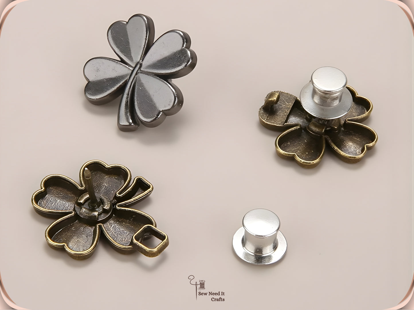 No Sew Waist Adjusters for Pants, Jeans Waist Tightener Four Leaf Clover Clip