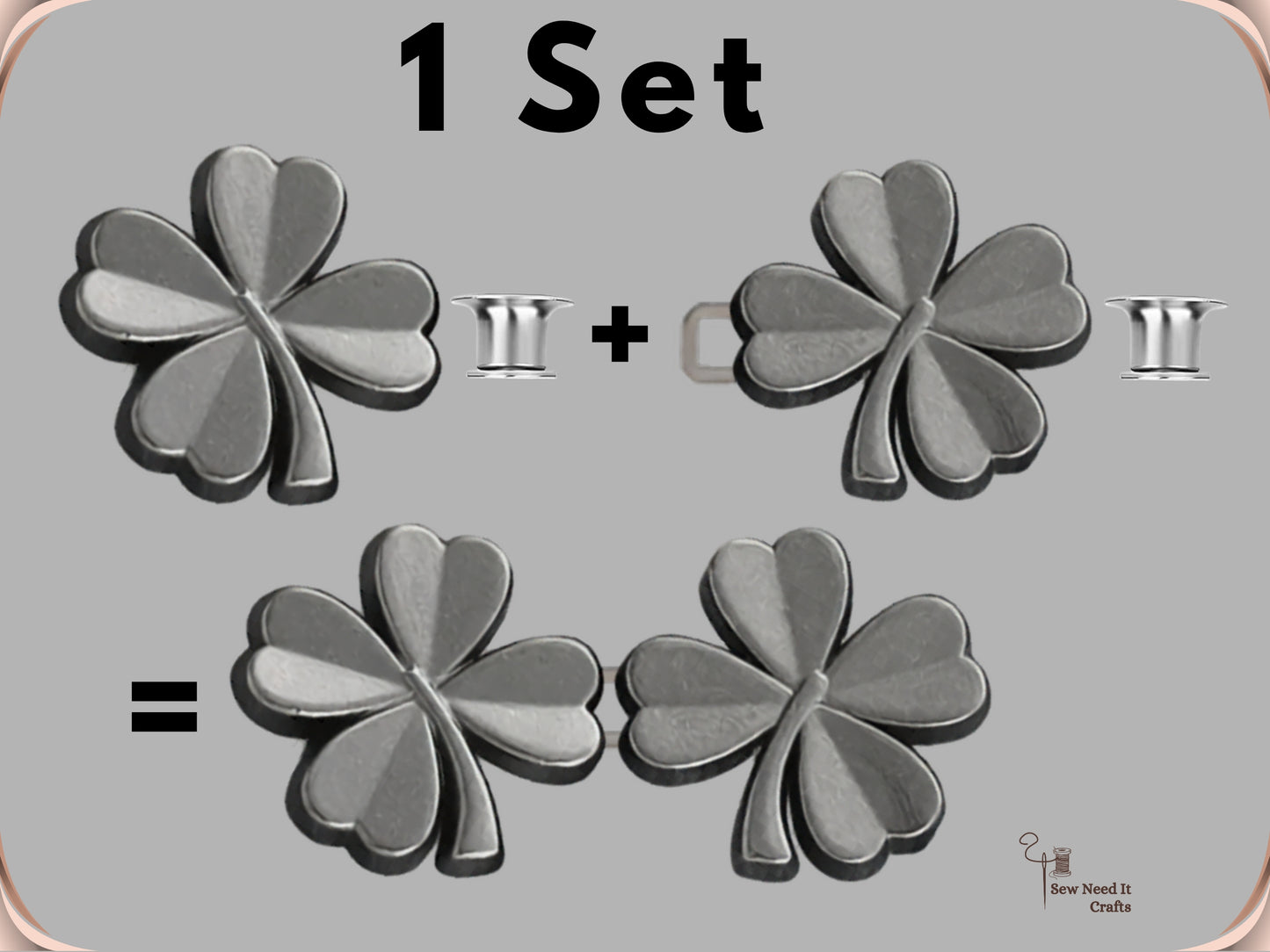 No Sew Waist Adjusters for Pants, Jeans Waist Tightener Four Leaf Clover Clip