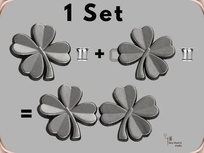 No Sew Waist Adjusters for Pants, Jeans Waist Tightener Four Leaf Clover Clip