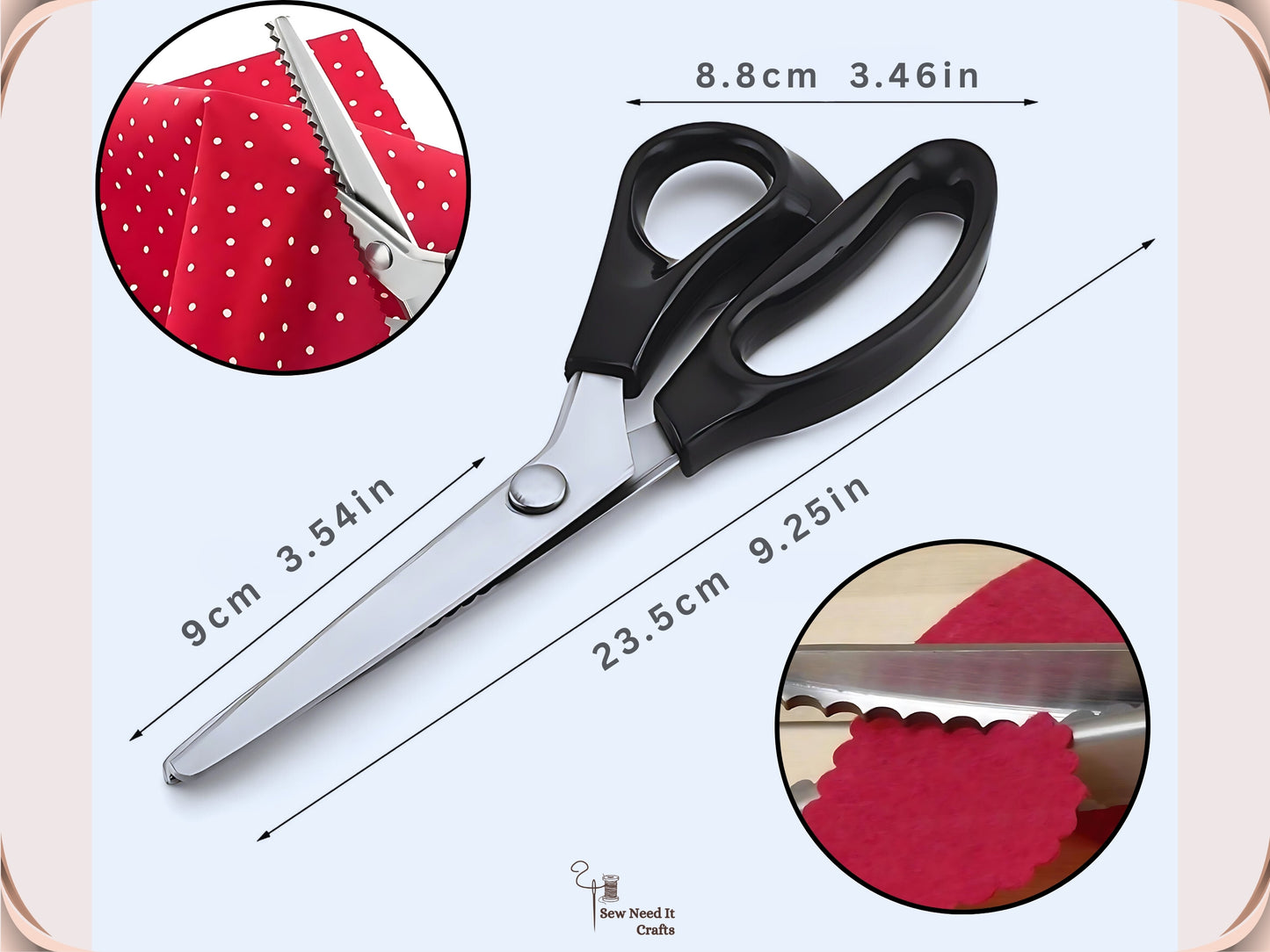 Zigzag, Scallop Professional Pinking Scissors