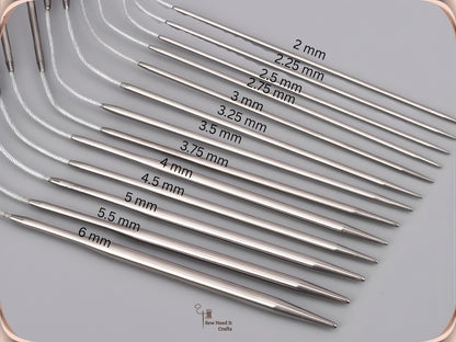 3 pcs Sock Knitting Needles 9 Inch / 23 cm Circular Knitting Needles, Baby Clothes Knitting Needles