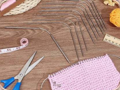 3 pcs Sock Knitting Needles 9 Inch / 23 cm Circular Knitting Needles, Baby Clothes Knitting Needles