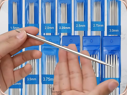 5 Pcs Short Knitting Needles Set 15 cm 5.9 inch