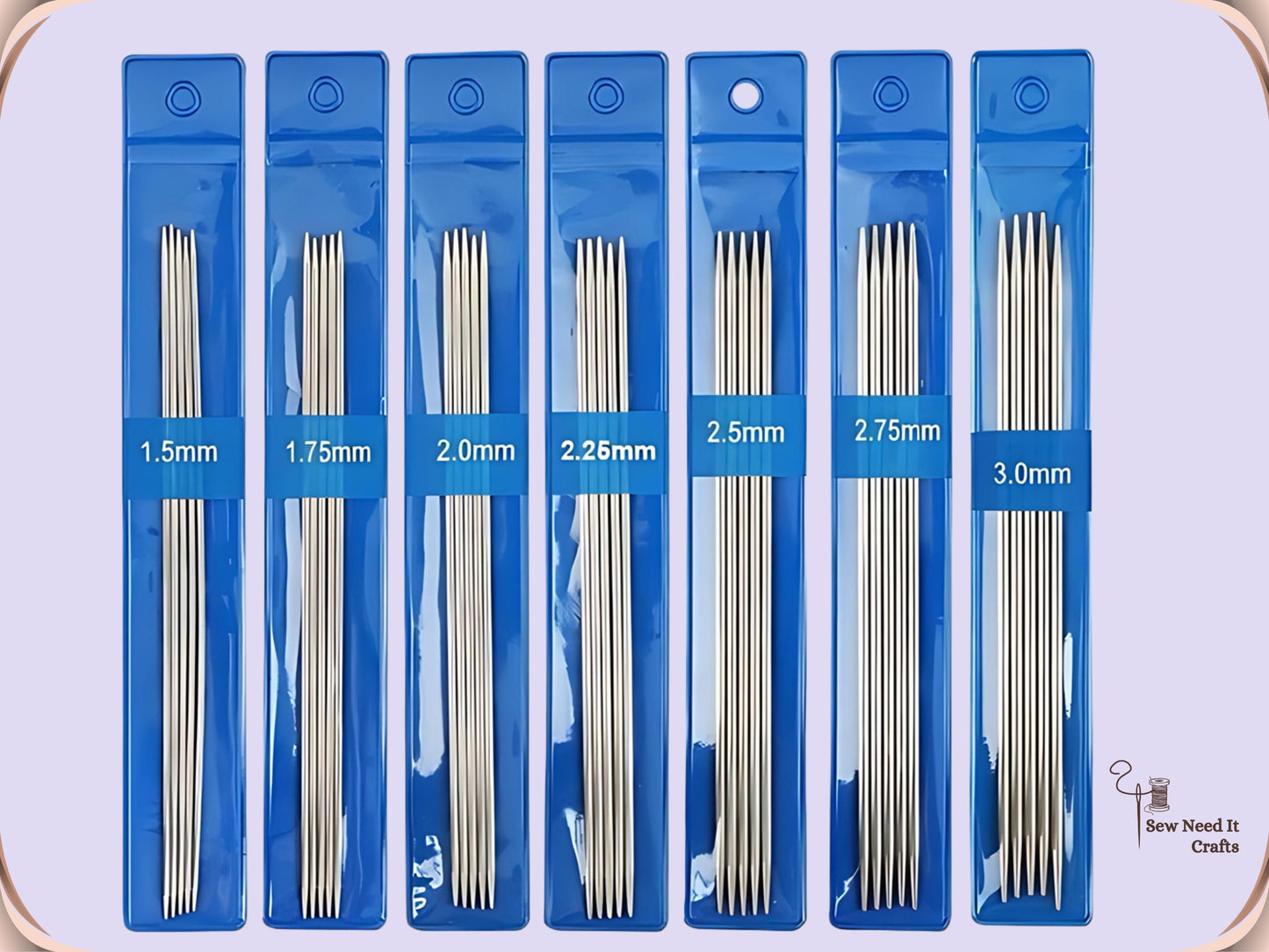 5 Pcs Short Knitting Needles Set 15 cm 5.9 inch