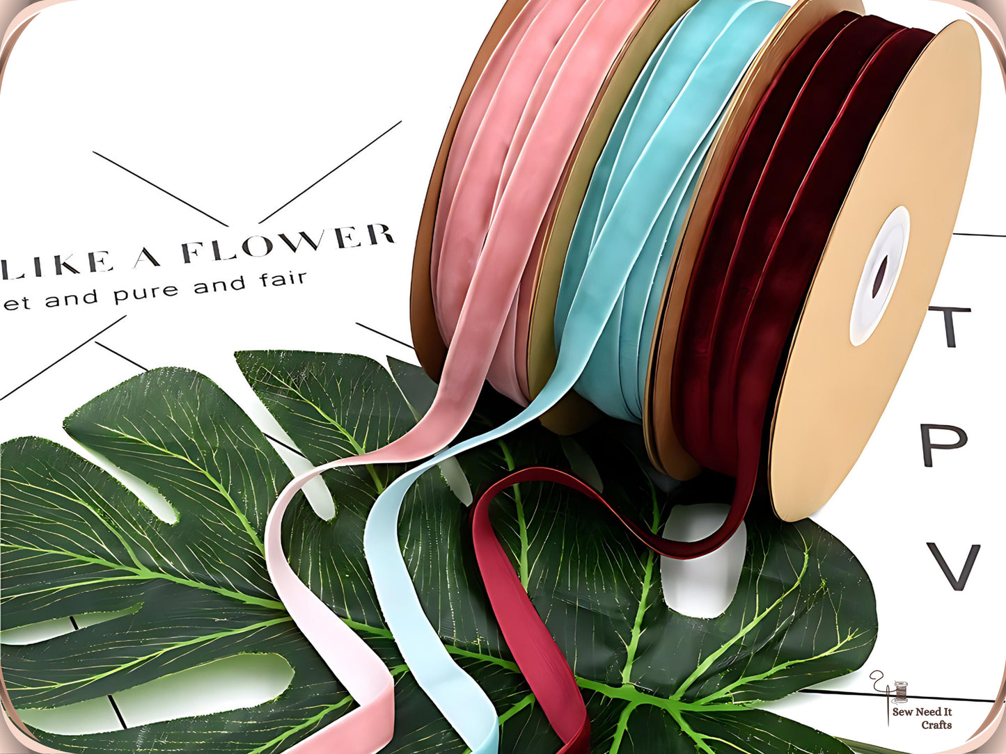 10 Meter 10mm Velvet Ribbons (10.9 Yard, 1cm/0.4"), Single Faced Finished Edge