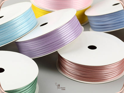 Thin Satin Ribbon 30 Meter 2mm (32 Yards 0.08”) Double Sided
