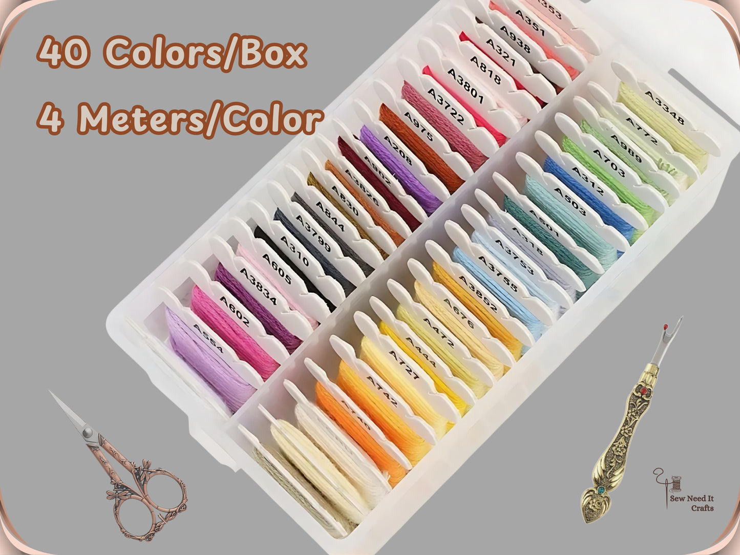 Embroidery Floss Bobbin Organizer Kit