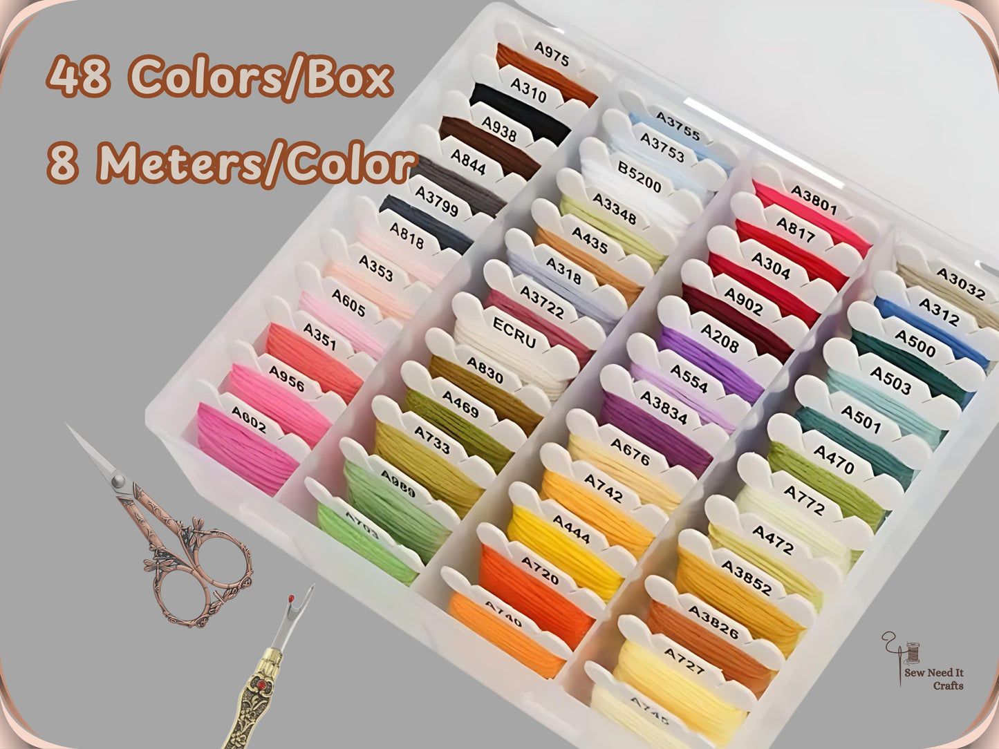 Embroidery Floss Bobbin Organizer Kit