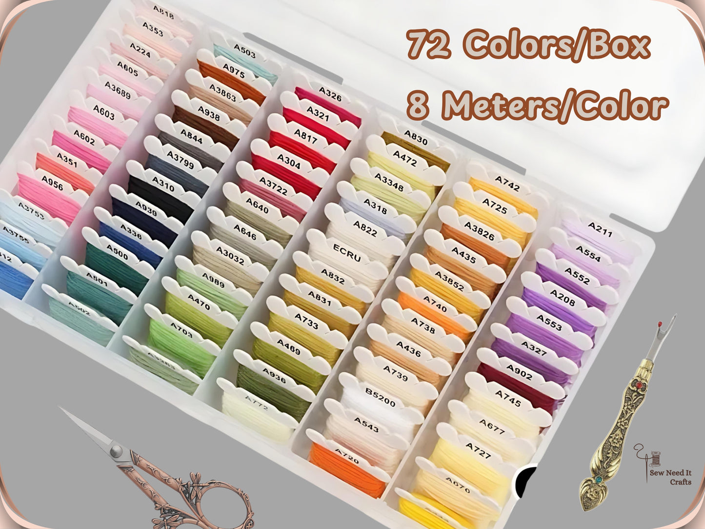 Embroidery Floss Bobbin Organizer Kit